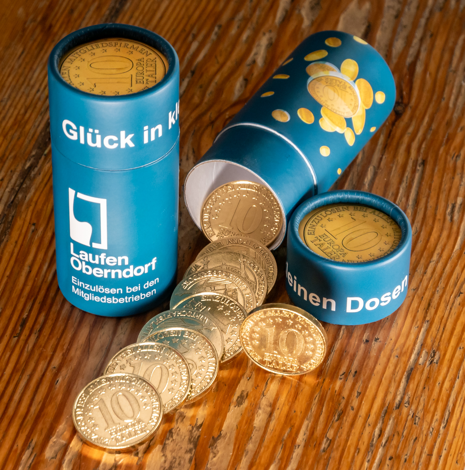 Europataler mit Geschenkverpackung